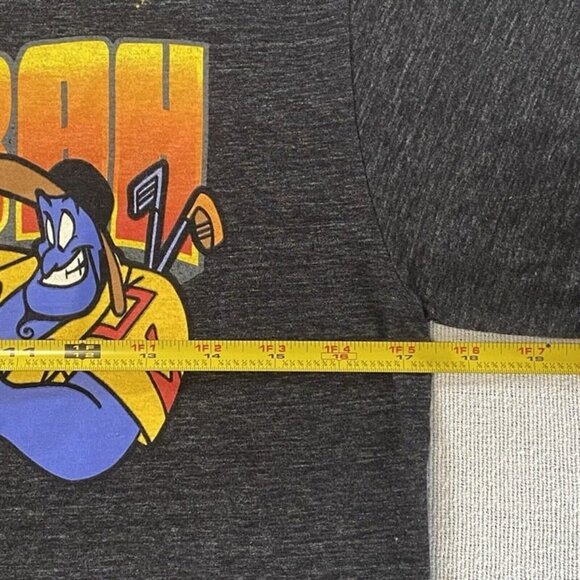 Disney Greetings From Agrabah Aladdin Postcard Genie T-shirt Size Small S Black - Picture 3 of 7